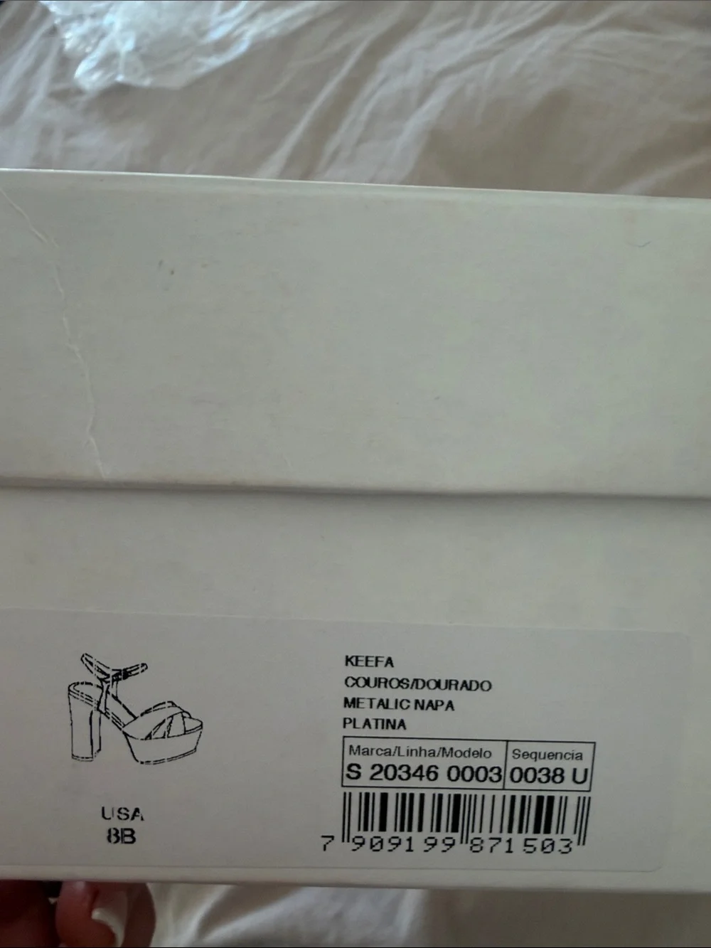 SCHUTZ Metallic Gold Strappy Block Heel Sandals brand new - Picture 6 of 6